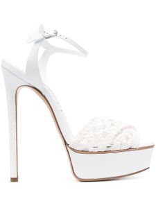 Casadei sandales Flora Versilia à plateforme 155 mm - Blanc