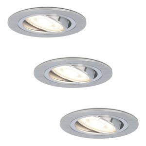 HOFTRONIC™ Set van 3 stuks dimbare LED inbouwspots Chandler met 5 Watt 4000K spot kantelbaar