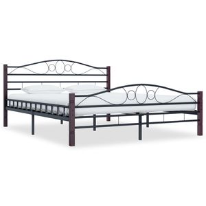 Bedframe metaal zwart 160x200 cm