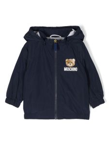 Moschino Kids hoodie Teddy Bear à fermeture zippée - Bleu