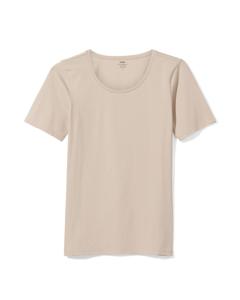 HEMA Dames T-shirt O-hals Korte Mouw Zand (zand)