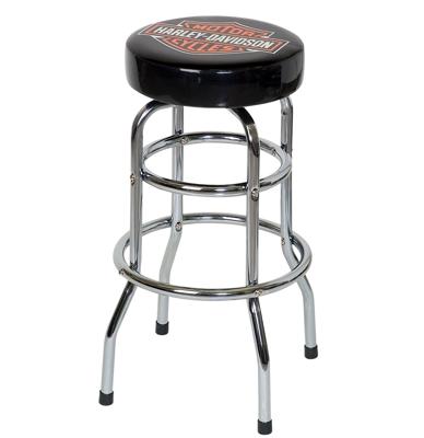 Harley-Davidson Barkruk - Klassiek Logo - Stoere Retro Barkruk voor Mancave & Thuisbar