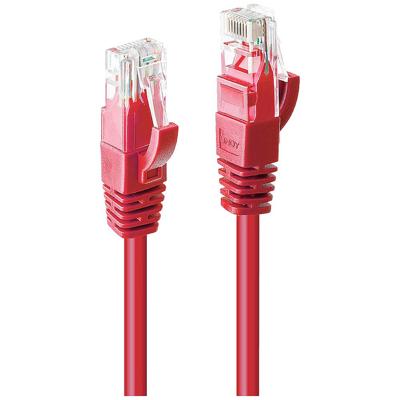 LINDY 48033 RJ45 Netwerkkabel, patchkabel CAT 6 U/UTP 2.00 m Rood 1 stuk(s)