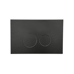 QeramiQ Push Bedieningsplaat - voor Geberit UP320 inbouwreservoir - dualflush - ronde knoppen - kunststof zwart mat