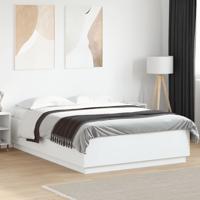 Bedframe bewerkt hout wit 160x200 cm