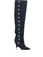 Giuseppe Zanotti bottes Harper en jean - Noir