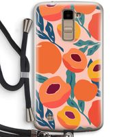 Perzik: LG K10 (2016) Transparant Hoesje met koord