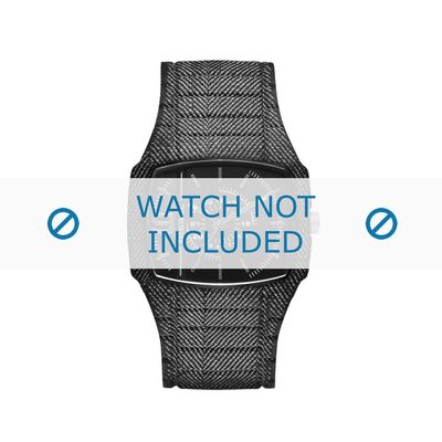 Diesel horlogeband DZ1670 Silicoon Grijs 28mm + grijs stiksel