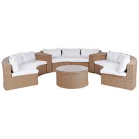 Beliani SEVERO - Loungeset-Beige-PE rotan - thumbnail