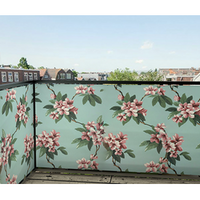 Balkonscherm Bloemen print 1 (250x90cm Enkelzijdig) - thumbnail