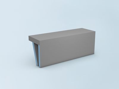 Wedi Sanoasa zitbank 90 cm met rechte voorkant