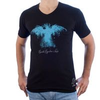 Pouchain - Eagle V-neck T-shirt - Zwart