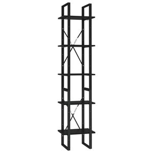 The Living Store Boekenkast Metalen Frame - 40 x 30 x 105 cm - Zwart