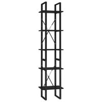 The Living Store Boekenkast Metalen Frame - 40 x 30 x 105 cm - Zwart