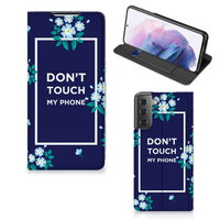 Samsung Galaxy S21 Plus Design Case Flowers Blue DTMP - thumbnail