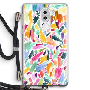 Watercolor Brushstrokes: Honor 6X Transparant Hoesje met koord