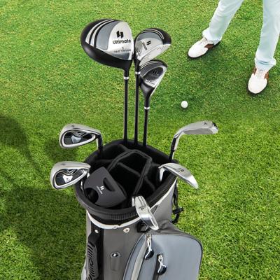Compleet Heren Golftas set 9-delige Golftassets Rechtshandig met Regenhoes Grijs