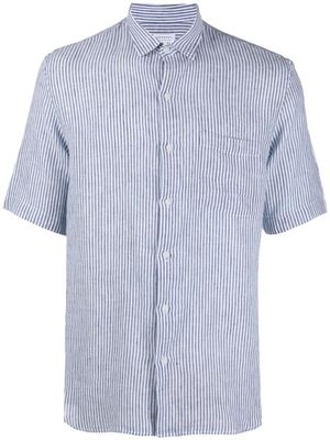 Sunspel chemise rayée en lin - Blanc