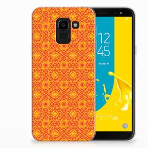 Samsung Galaxy J6 2018 TPU bumper Batik Oranje