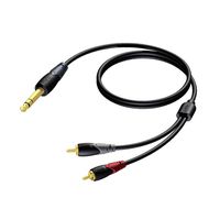 Procab CLA719/3 verloopkabel 1x Stereo jack naar 2x RCA 3m - thumbnail