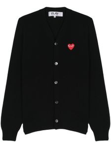 Comme Des Garçons Play cardigan en laine à patch cœur - Noir