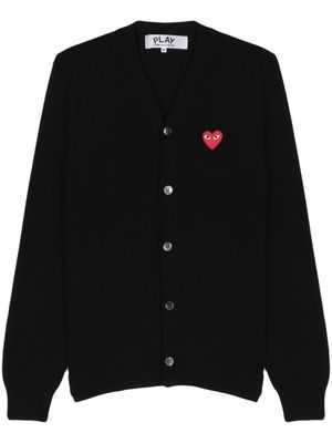 Comme Des Garçons Play cardigan en laine à patch cœur - Noir