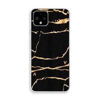 Gouden marmer: Pixel 4 Transparant Hoesje