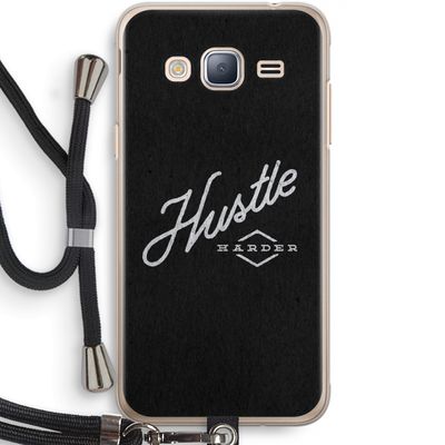 Hustle: Samsung Galaxy J3 (2016) Transparant Hoesje met koord