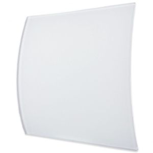 Ventilatierooster Design BWS Ventilatie Vierkant 10cm Gebogen Glas Mat Wit