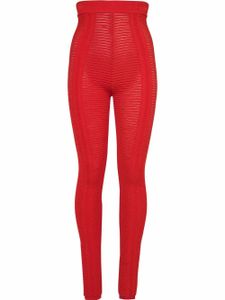 Balmain legging à taille haute - Rouge