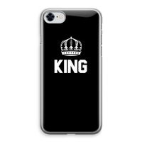 King zwart: iPhone 8 Transparant Hoesje King zwart: iPhone 8 Transparant Hoesje