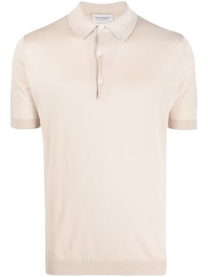 John Smedley polo en maille nervurée - Tons neutres