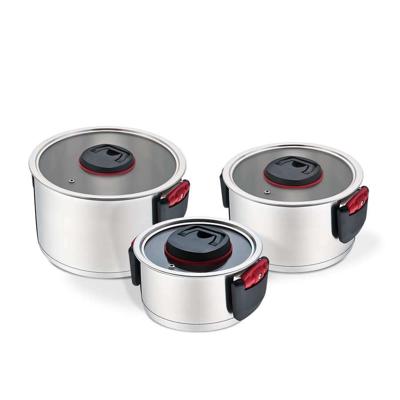Maestro MR-3530-6 Pannenset met inklapbare grepen 6 stuks