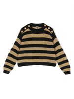 Balmain Kids stripe-pattern knit jumper - Noir - thumbnail