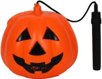 Halloween figuur pompoen licht en geluid 14.5cm oranje