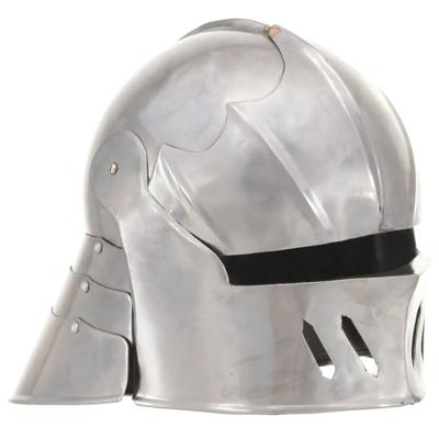 VidaXL Ridderhelm middeleeuws replica larp staal zilverkleurig