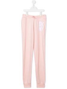 Dkny Kids pantalon de jogging à logo imprimé - Rose