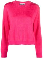 Moschino pull à logo en jacquard - Rose