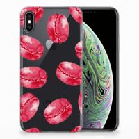 Apple iPhone Xs Max | Siliconen Case | Pink Macarons