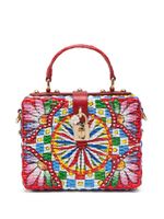 Dolce & Gabbana sac à main Dolce Box en osier - Rouge