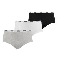 Puma Mini Short Dames Zwart/Wit/Grijs 3-Pack -XL