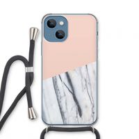 A touch of peach: iPhone 13 mini Transparant Hoesje met koord