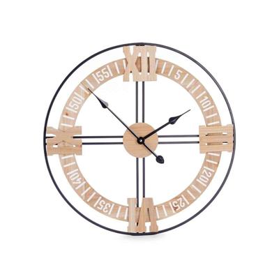 Muurklok Gift Decor 22ATC433 22ATC433 Zwart Hout Metaal Hout MDF 60 x 60 x 5 cm (4 Stuks)