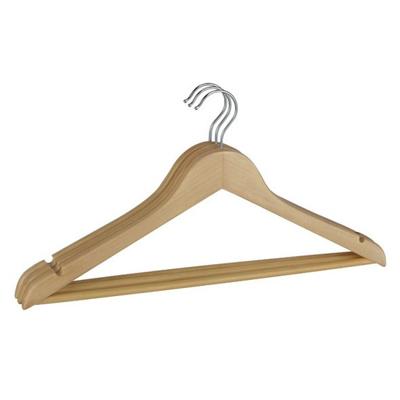 Kledinghangers set - 3x - hout - 44,5 cm - kleerhangers