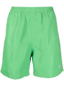 Nanushka short de bain à logo brodé - Vert