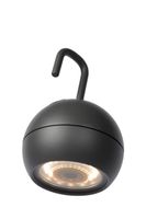 Lucide SPHERE - Oplaadbare Hanglamp Buiten - Accu/Batterij - Ø 10,2 cm - LED Dimb. - 1x2W 2700K - IP54 - 3 StepDim - Antraciet