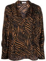 Alberto Biani blouse en soie à imprimé animalier - Marron - thumbnail