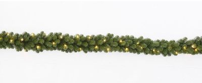 Alaskan Pine guirlande slinger 270 x 25 cm met warm LED kerstboom - Holiday tree