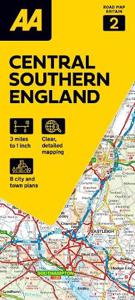 Wegenkaart - landkaart 2 Road Map Britain Central Southern England | A