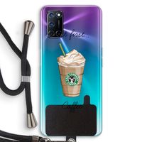 But first coffee: Oppo A72 Transparant Hoesje met koord